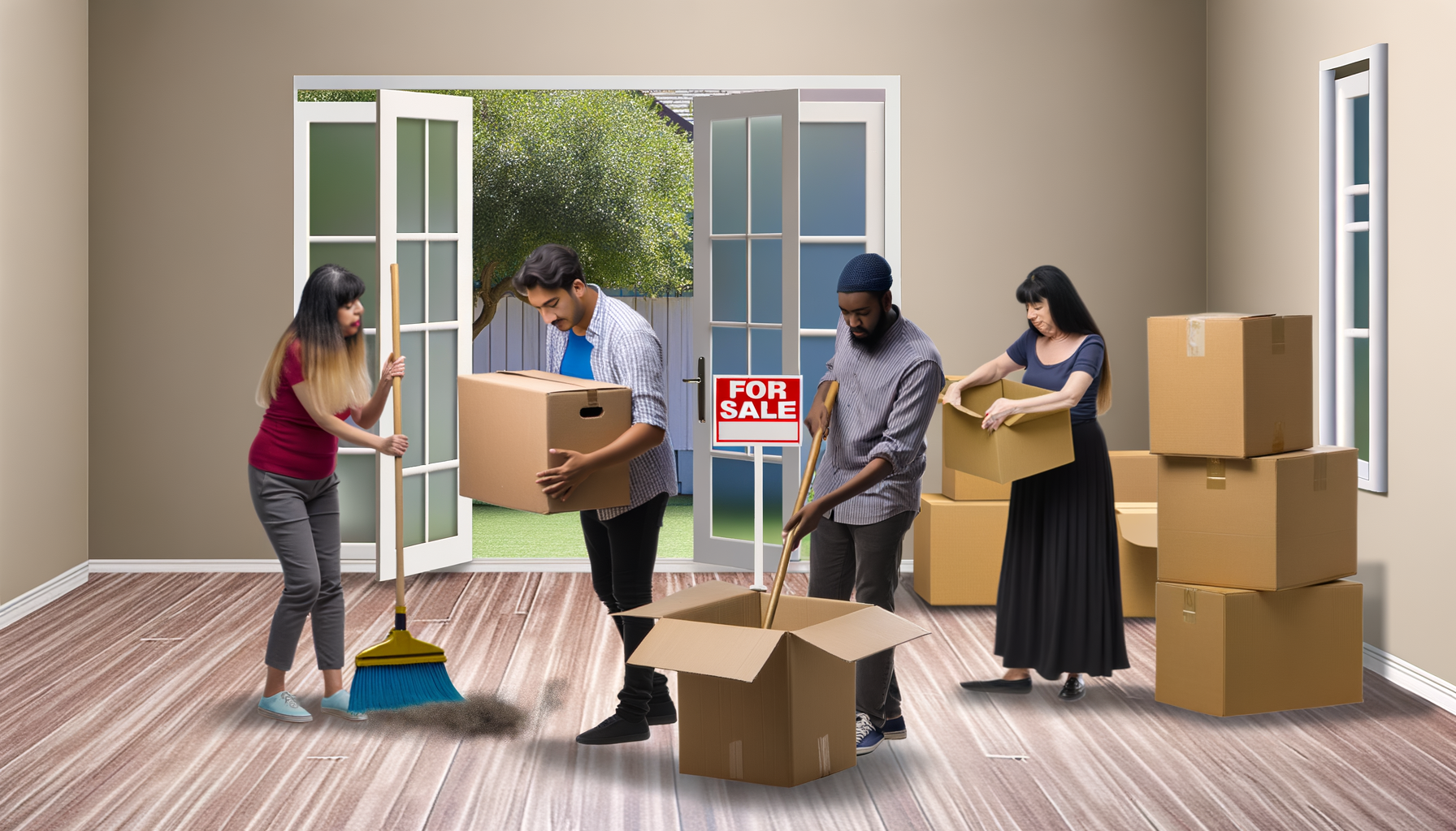 Planification du débarras d'un logement.